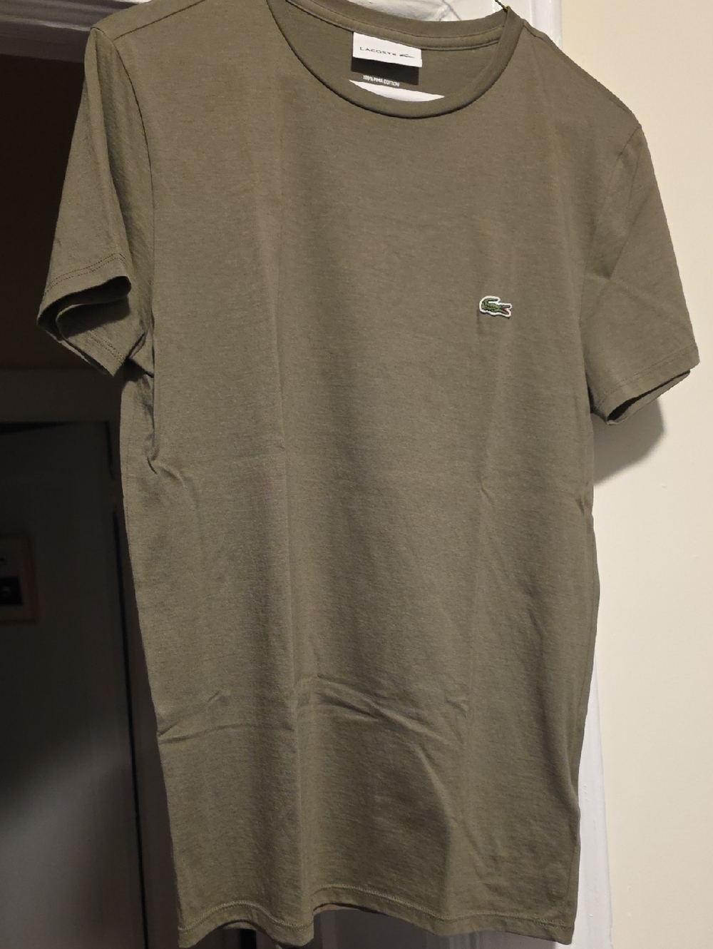 Lacoste Olive Crewneck Short Sleeve Tee